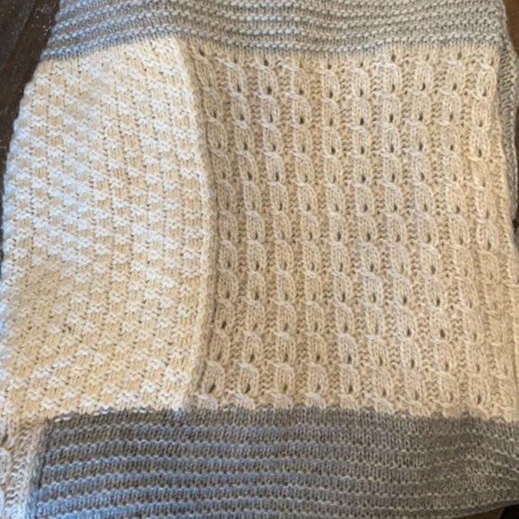 EUC LOFT Patchwork Dolman Sleeve Oversized Sweater - Picture 9 of 10